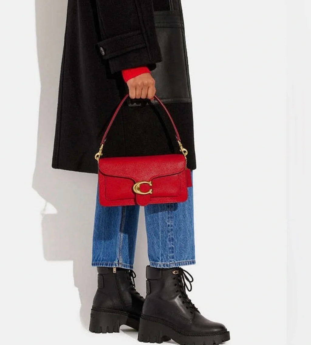 Coach Tabby Shoulder Bag 26 Red Leather Crossbody Bag