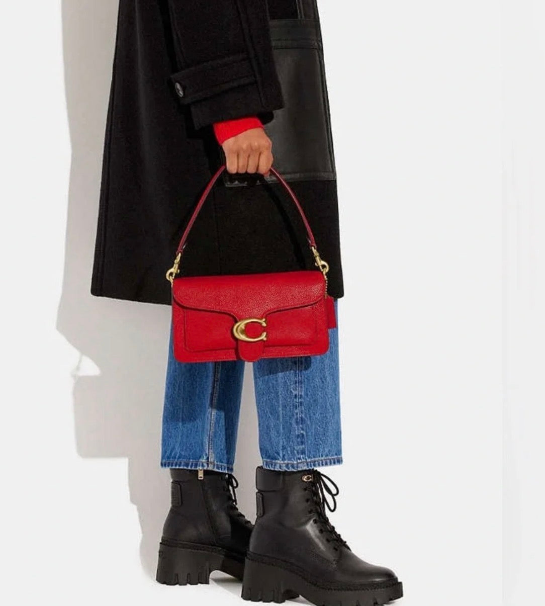 Coach Tabby Shoulder Bag 26 Red Leather Crossbody Bag