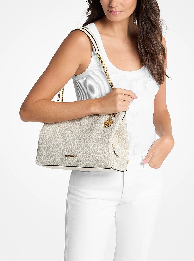 Michael Kors Christina Medium Signature Logo Messenger Bag