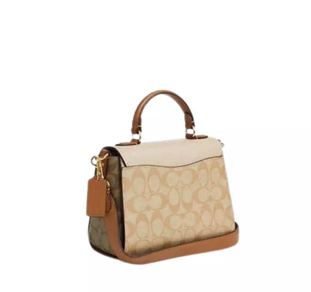 Coach Morgan Top Handle Satchel Bag In Blocked Signature Canvas