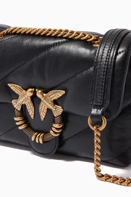 PINKO
Mini Love Puff Quilt Jewel Bag in Nappa Leather