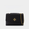 TORY BURCH
Kira Chevron Convertible Shoulder Bag in black leather