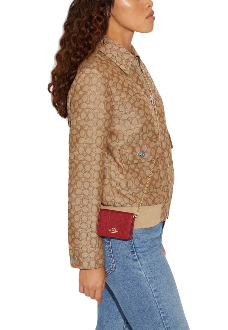Coach Women's Burgundy and Gold Wallet-purses