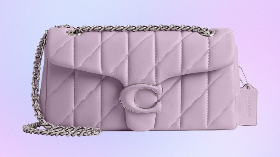 Coach Quilted Tabby Shoulder Blue Bag 26