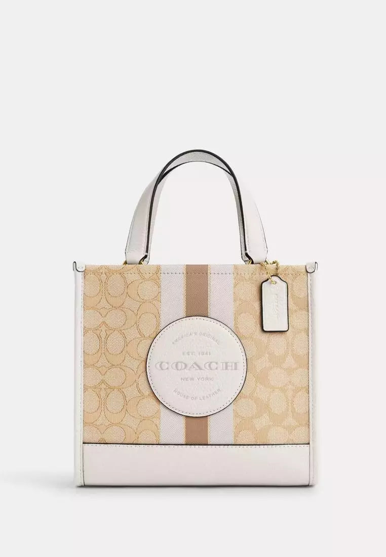 Coach Dempsey Tote 22 In Signature Jacquard