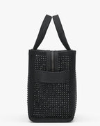 Marc Jacob The Crystal Canvas Small Tote Bag In Black