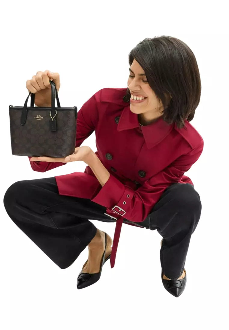 Coach City Mini Tote Bag In Signature Canvas