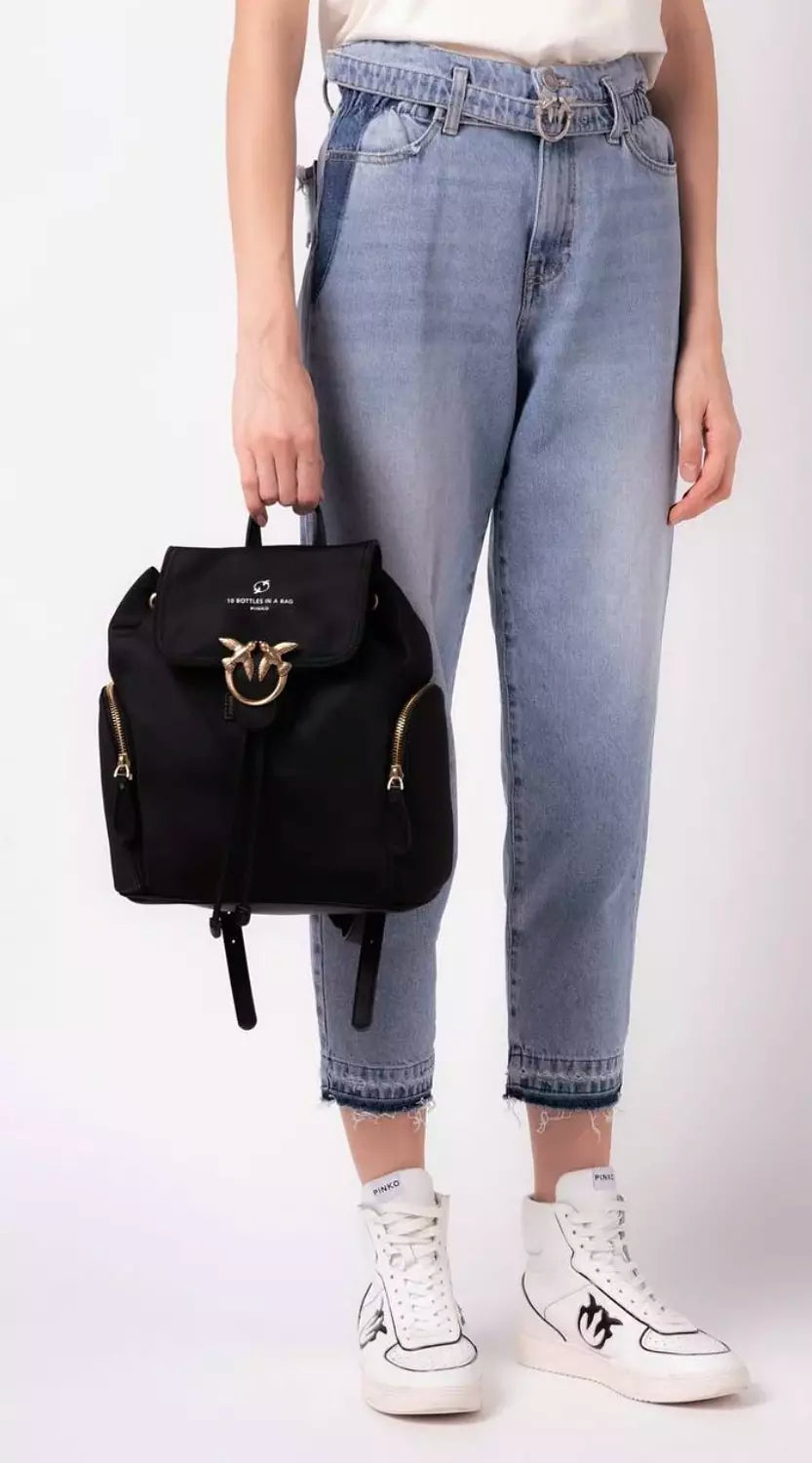 Pinko Recycled Backpack LIMO Black Block