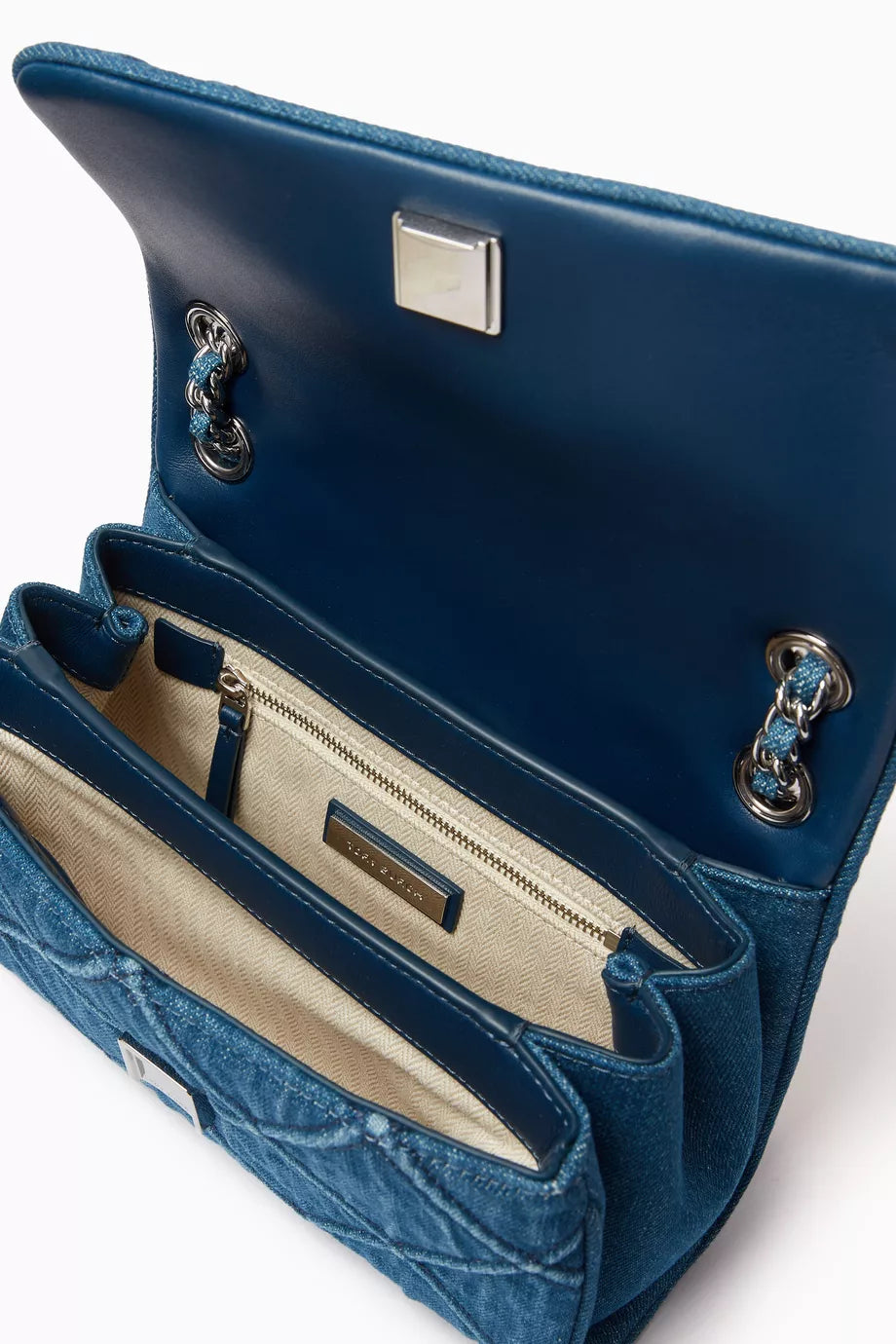 Tory Burch- Small Fleming Convertible Shoulder Bag in Denim