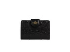 Coach Medium Corner Zip Wallet In Signature Leather - Black
