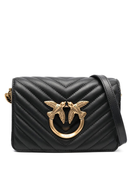 PINKO
Mini Love Click Bag in Chevron Leather