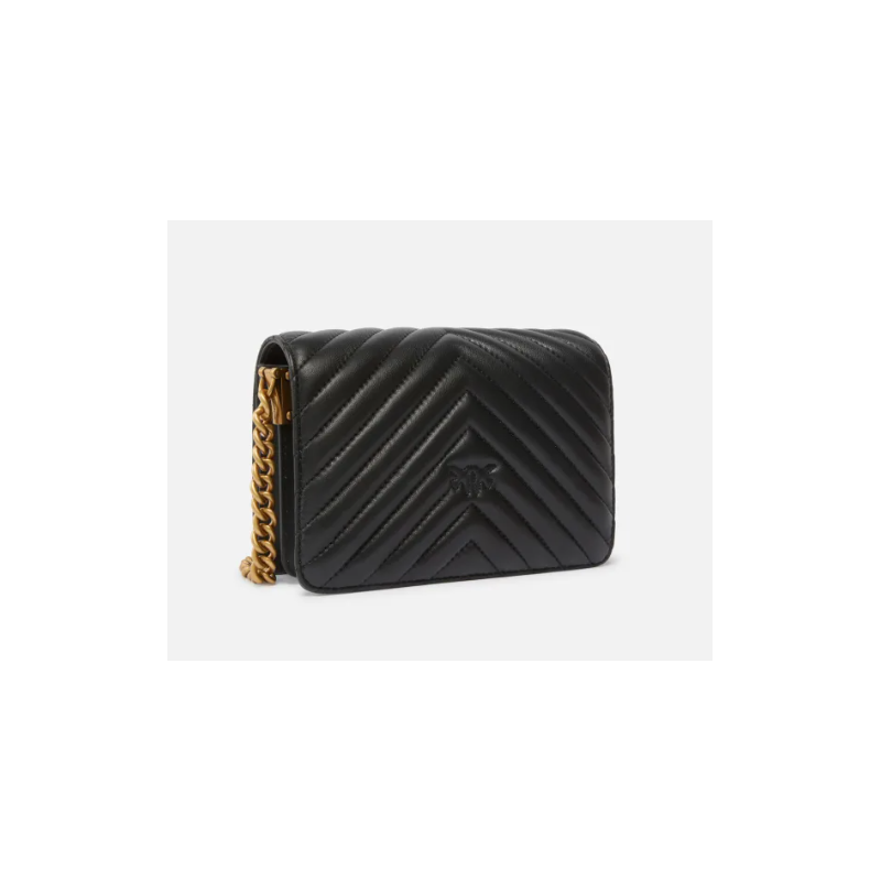 PINKO
Mini Love Click Bag in Chevron Leather