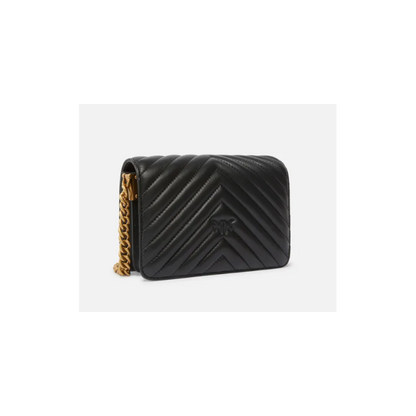 PINKO
Mini Love Click Bag in Chevron Leather