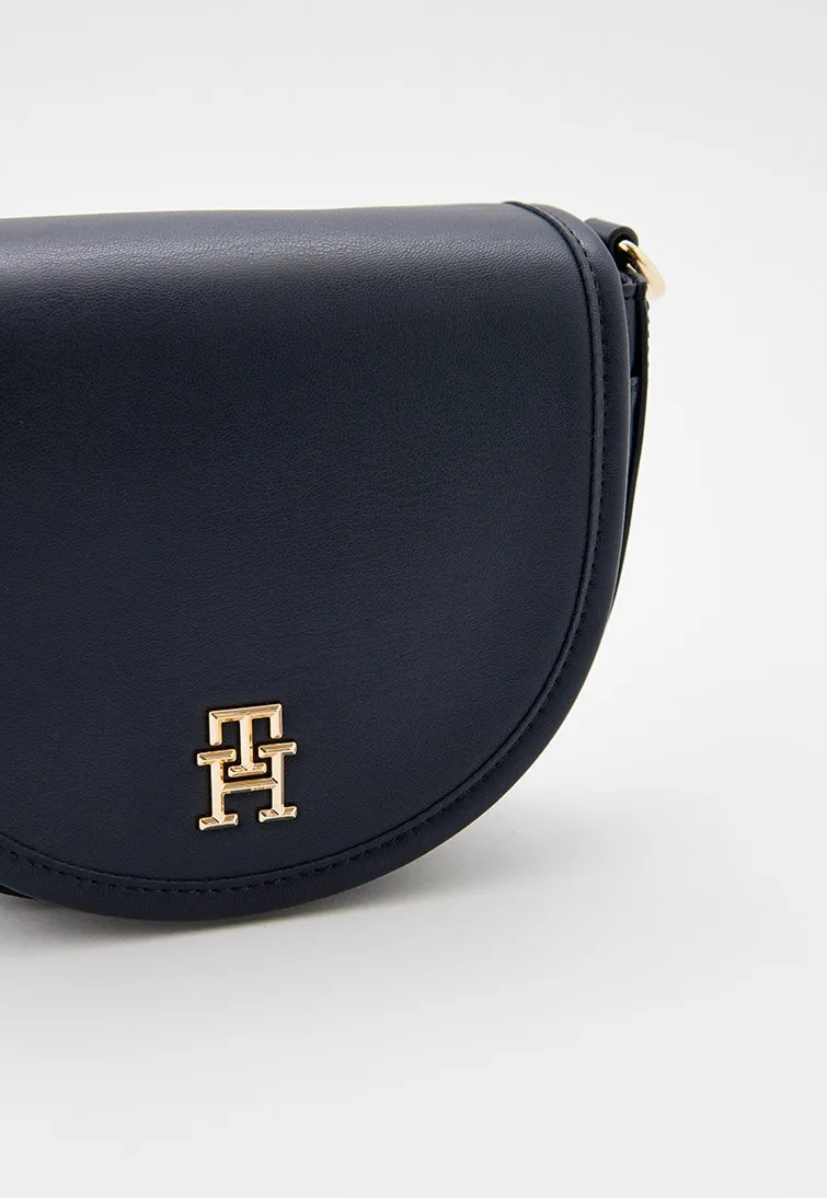 Tommy Hilfiger Navy Blue Crossbody Bag with Gold Logo