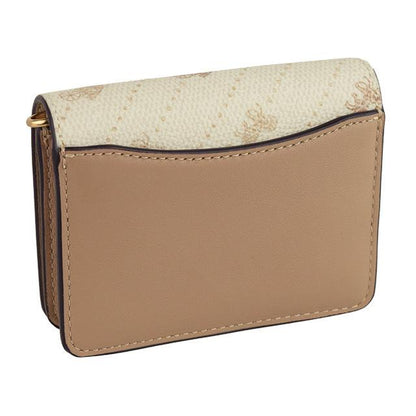 Coach Mini Wallet With Horse And Carriage Dot Print cream