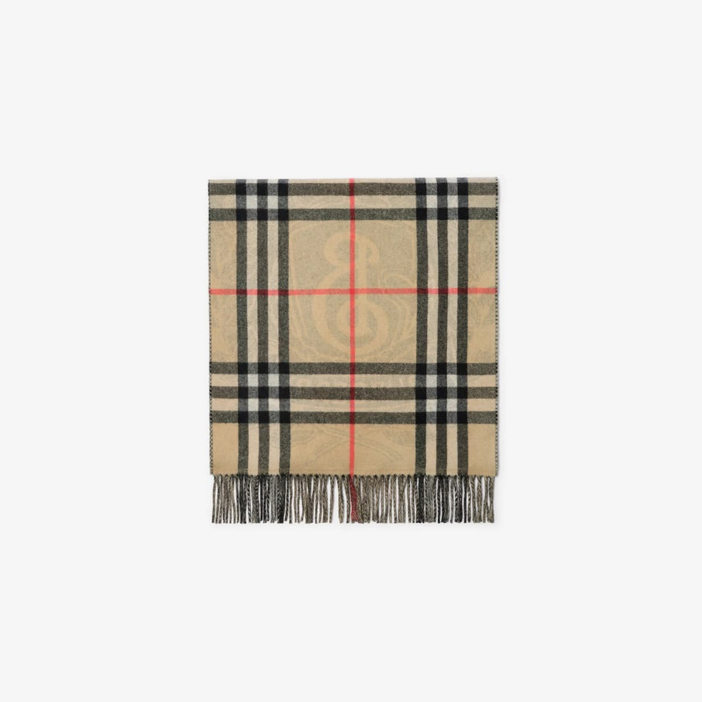 Burberry Wide Gallant Knight Cashmere Scarf