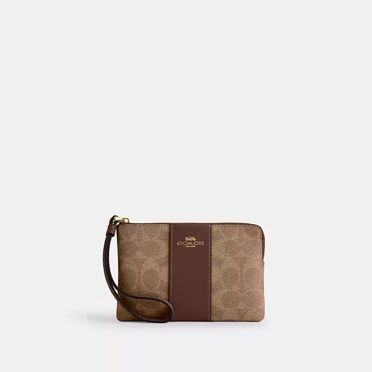 Coach Corner Zip Wristlet