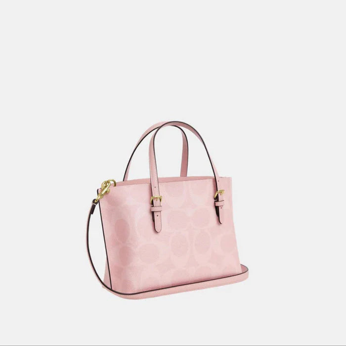 Coach Mollie Tote Bag 25 In Signature Canvas Pink