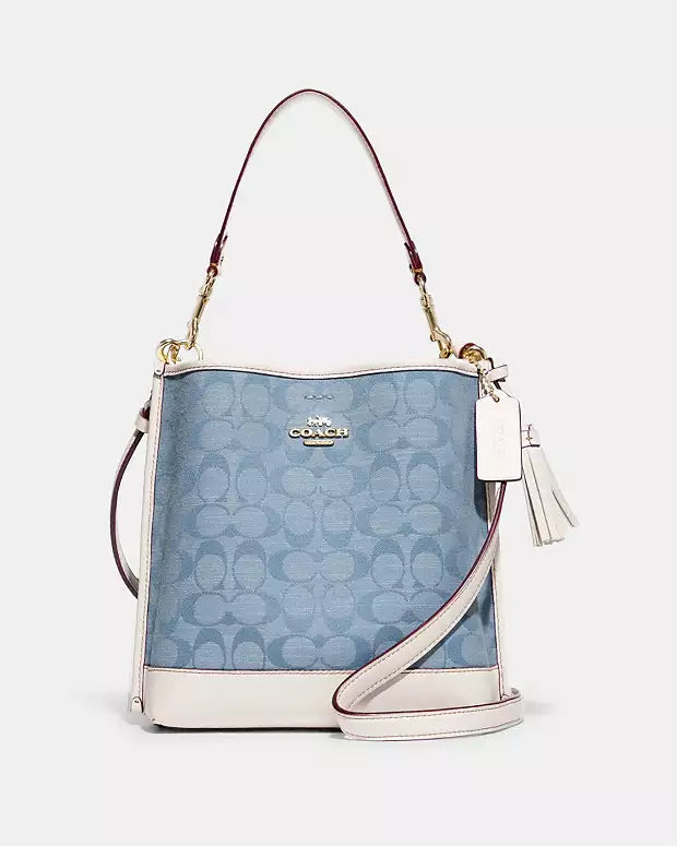 Coach Mollie Bucket Bag 22 In Signature Chambray