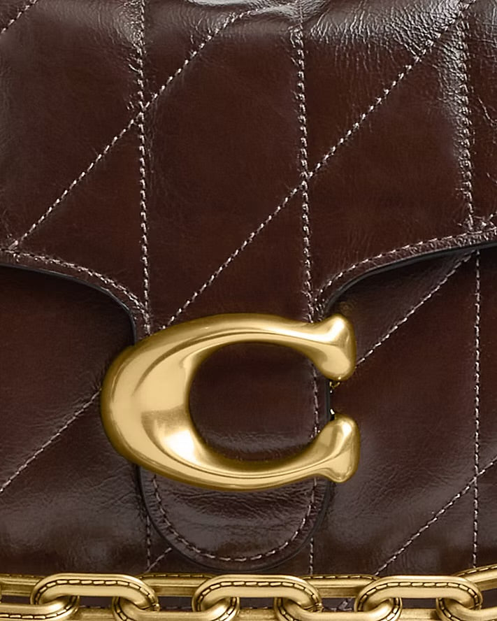 Coach Chain Tabby Shoulder Bag With Quilting