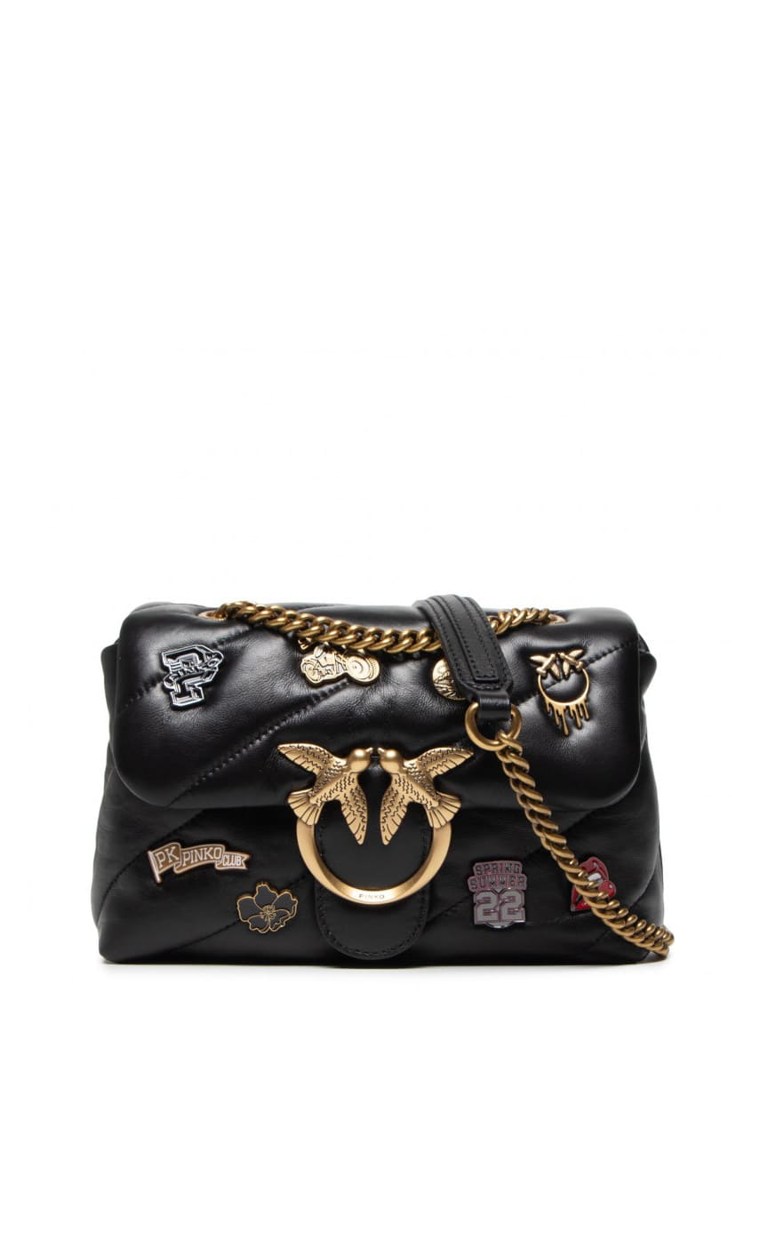 Pinko Love Bag Puff Versify Pins – black