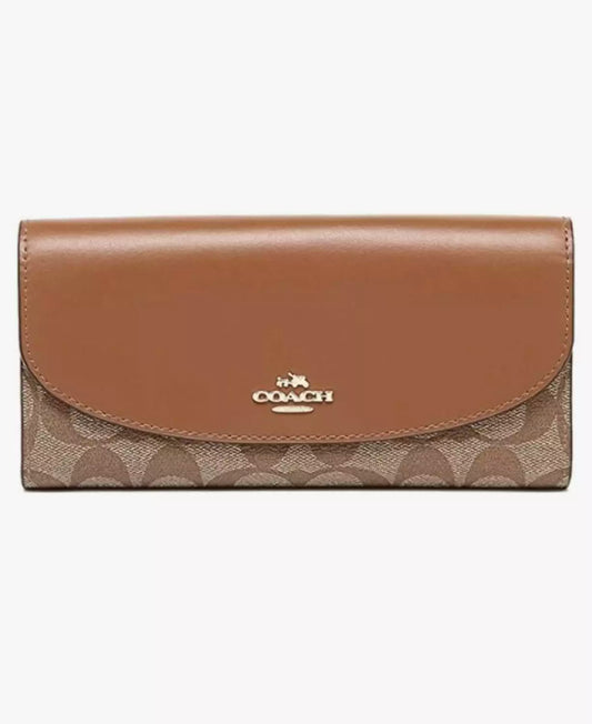 Coach Signature PVC Slim Envelope Wallet