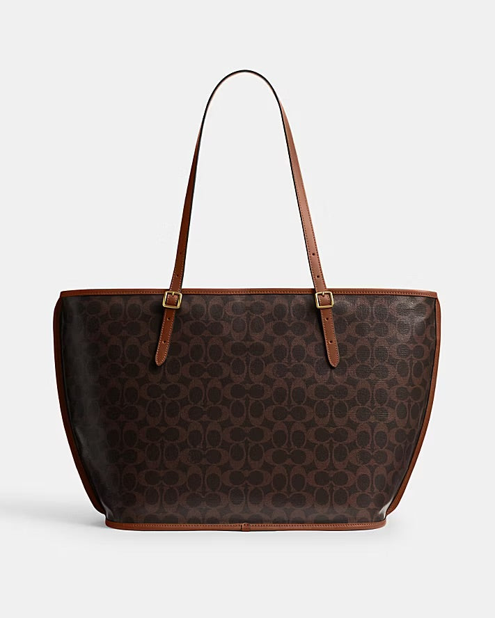 Coach Taxi Classic Signature Canvas Tote Bag