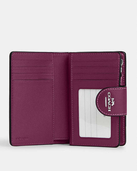 Coach Medium Corner Zip Wallet In Signature Canvas With Country Floral Print