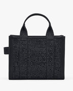 Marc Jacob The Crystal Canvas Small Tote Bag In Black
