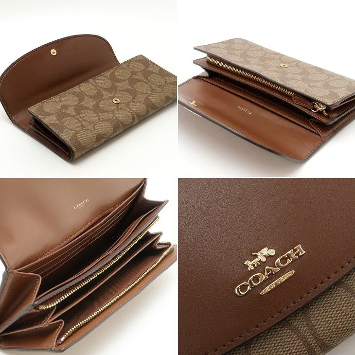 Coach Signature PVC Slim Envelope Wallet