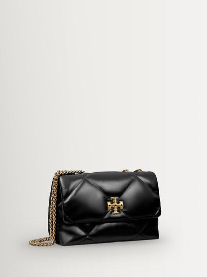 Tory Burch Black Small Kira Diamond Quilt Convertible Shoulder Bag