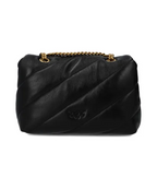 Pinko Leather messenger bag Love Mini Puff Maxi Quilt Jewe