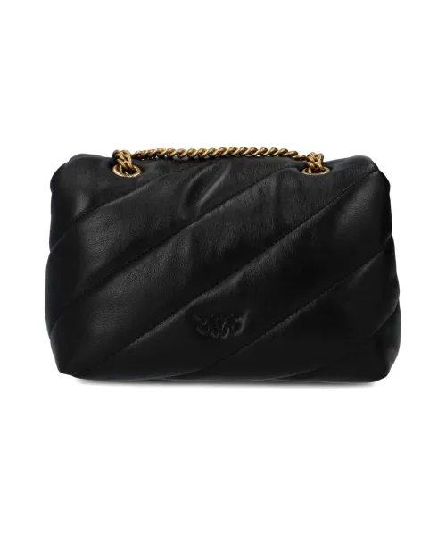 Pinko Leather messenger bag Love Mini Puff Maxi Quilt Jewe