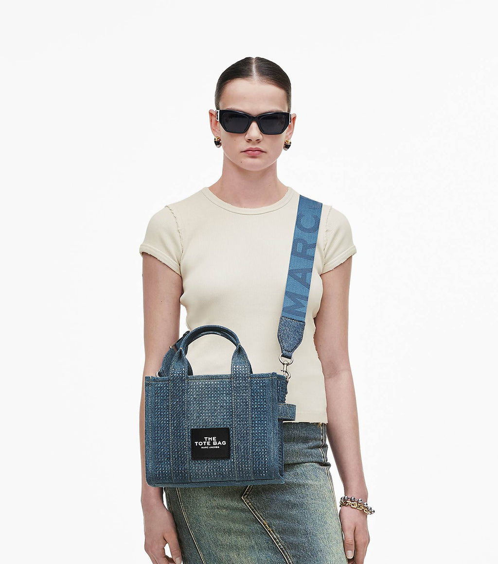 Marc Jacob The Crystal Denim Small Tote Bag