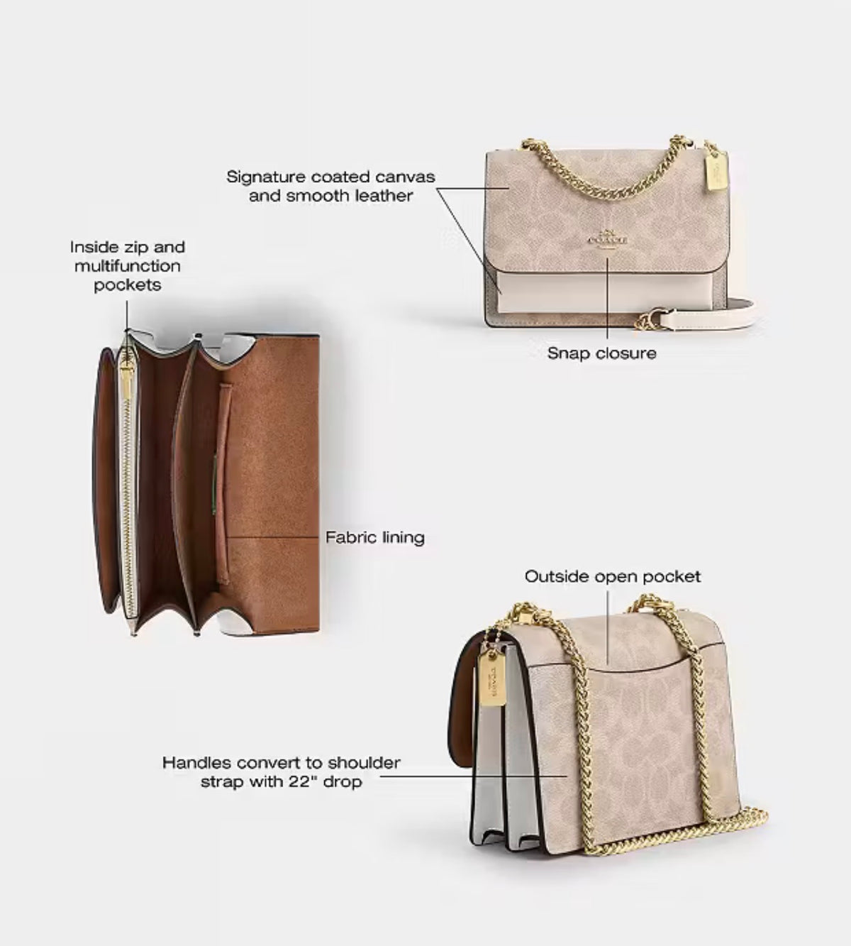 Coach Mini Klare Crossbody Bag In Signature Canvas