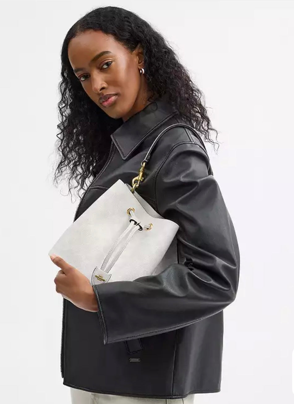 Coach Rowan Bucket Bag In Signature Canvas Chalk White