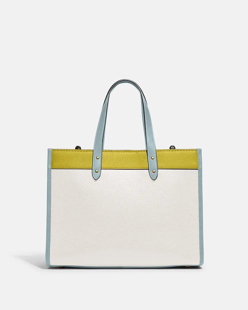 Coach Field Tote 30 In Colorblock With Coach Badge