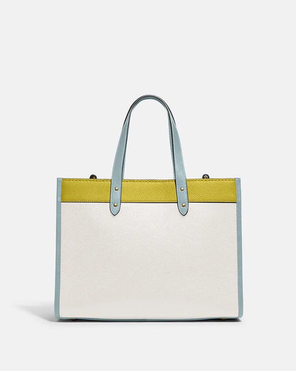 Coach Field Tote 30 In Colorblock With Coach Badge