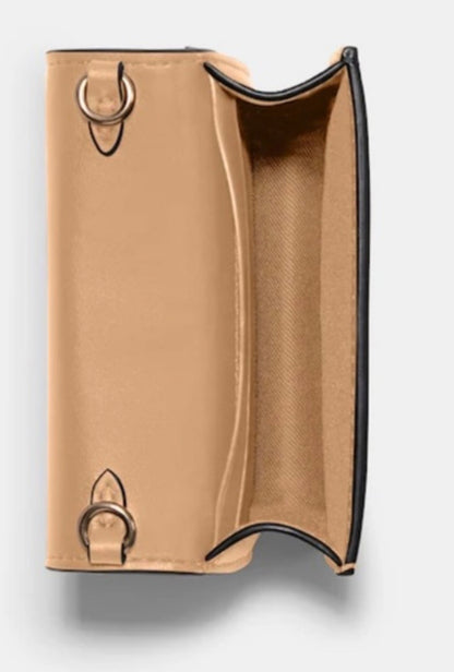 Coach Mini Wallet With Horse And Carriage Dot Print cream