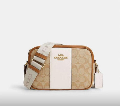 Coach Jamie Camera Bag In Signature Canvas With Stripe B2G1