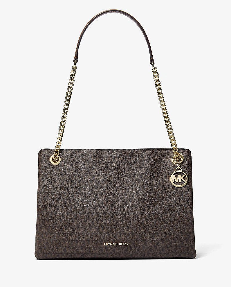 Michael Kors Christina Medium Signature Logo Messenger Bag