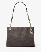 Michael Kors Christina Medium Signature Logo Messenger Bag
