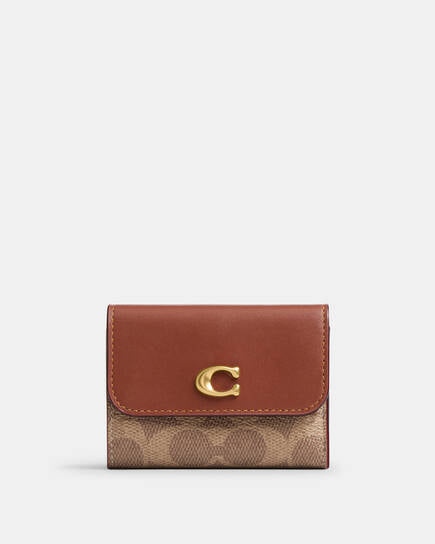 Coach Essential Card Holder Wallet In Signature Canvas