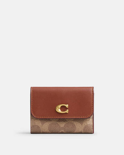 Coach Essential Card Holder Wallet In Signature Canvas