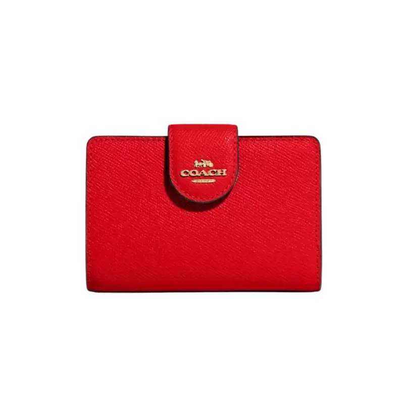 Coach Crossgrain Leather Medium Corner Zip Wallet