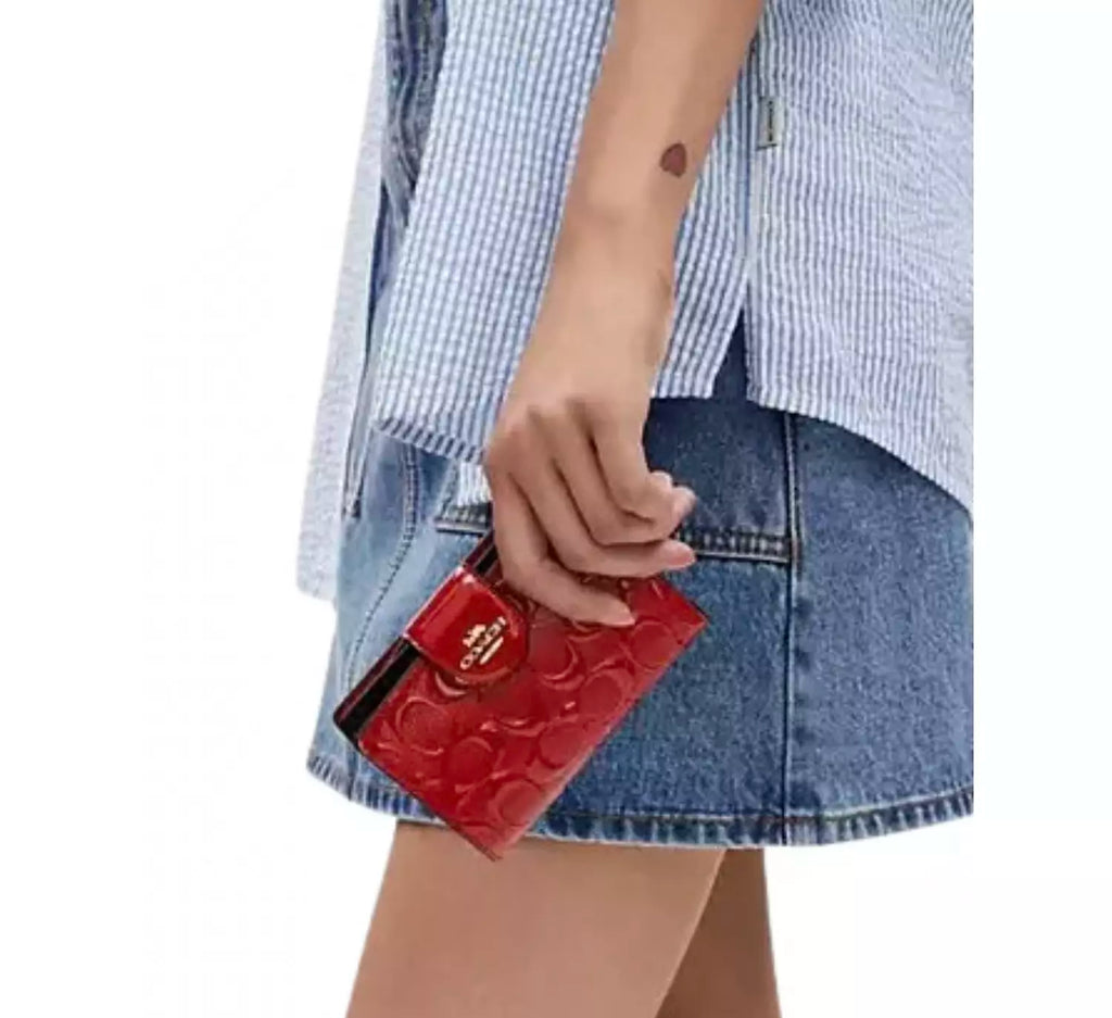 Coach Medium Corner Zip Wallet In Signature Leather