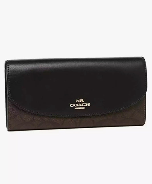 Coach Signature PVC Slim Envelope Wallet