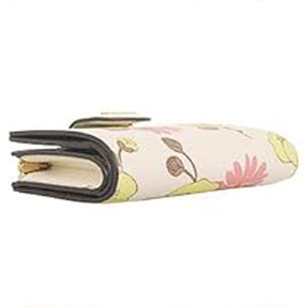 COACH Medium Corner Zip Wallet With Floral Cluster Print Style