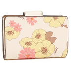 COACH Medium Corner Zip Wallet With Floral Cluster Print Style