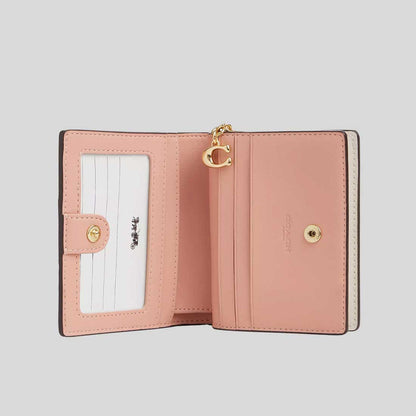 COACH Snap Wallet In Signature Canvas With Floral Print Sand Multi